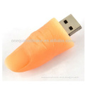 Factory wholesale price cheap promotional gift 8 GB silicone rubber material Finger shaped USB Flash drive